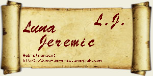 Luna Jeremić vizit kartica